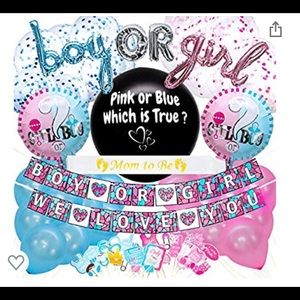Gender Reveal Party Decorations Pink Blue Confetti